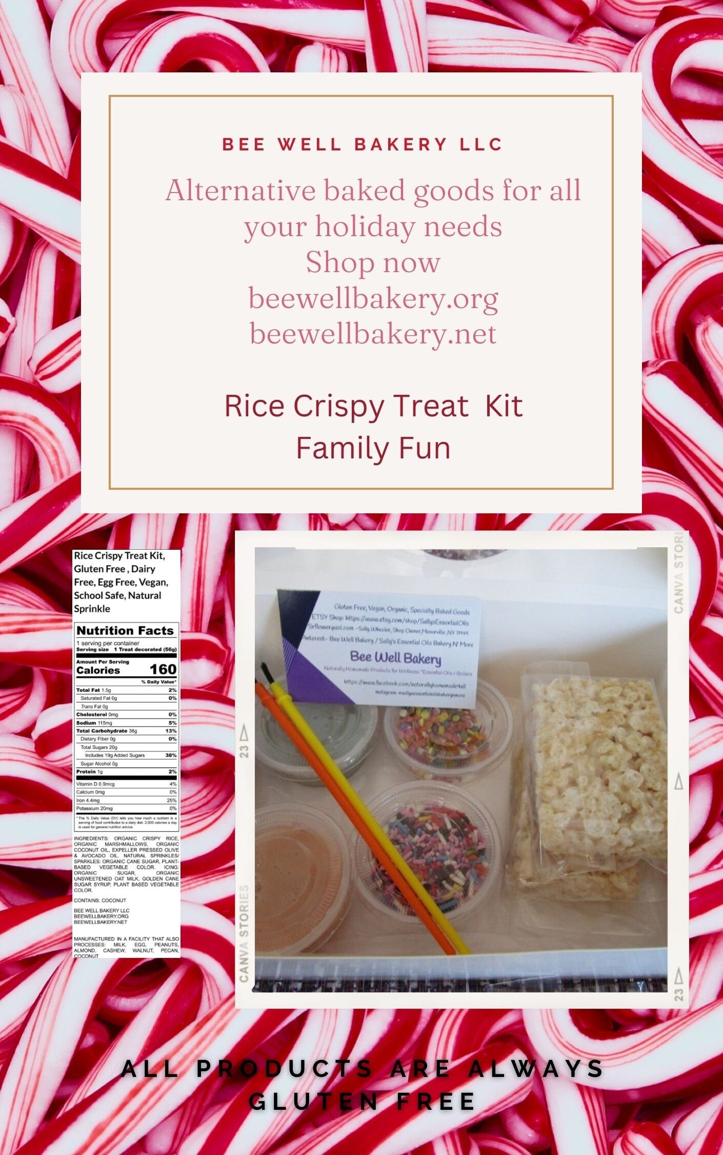 Rice Crispy Treats, Gluten Free, Dairy Free, Egg Free, Soy Fee, Nut Free, Plant Based Sprinkles, Kits, Party Packs, Birthday, New Years 2024