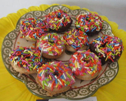 Gluten Free Donuts, Mini, no refined sugar, Dairy Free, Egg Free, Nut Free, Soy Free, Baked, Birthday Gift, Thanksgiving, Holiday Sweets