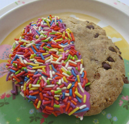 Gluten Free Chocolate Chip Cookie, Jumbo, Dairy Free, Vegan, Birthday Favor, school safe snacks, summer Party treats, natural sprinkles