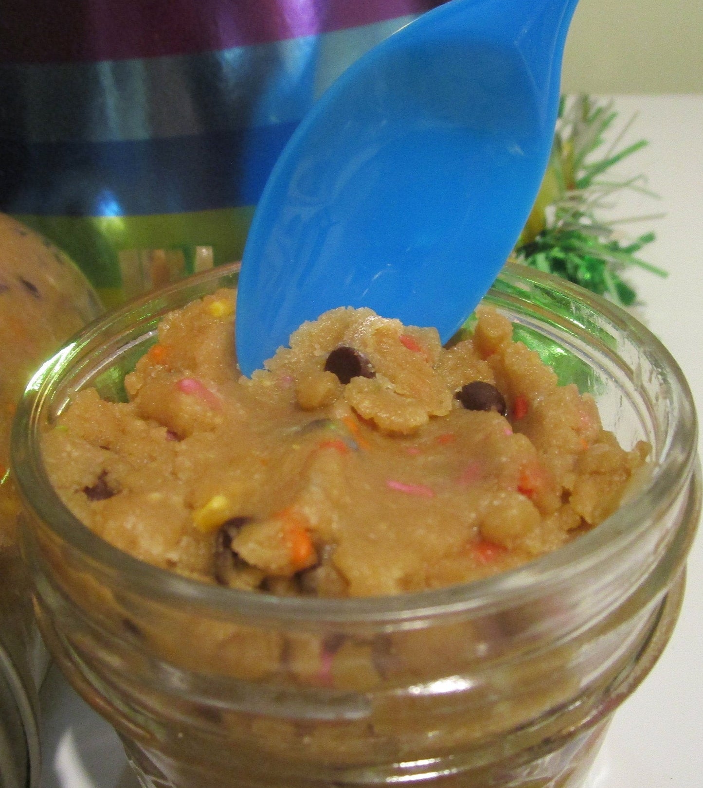 Edible Cookie Dough, Gluten Free, Dairy Free, Egg Free, Vegan, Funfetti, Chocolate Chip, Nut Free, Birthday, Graduation, No Refined Sugar,