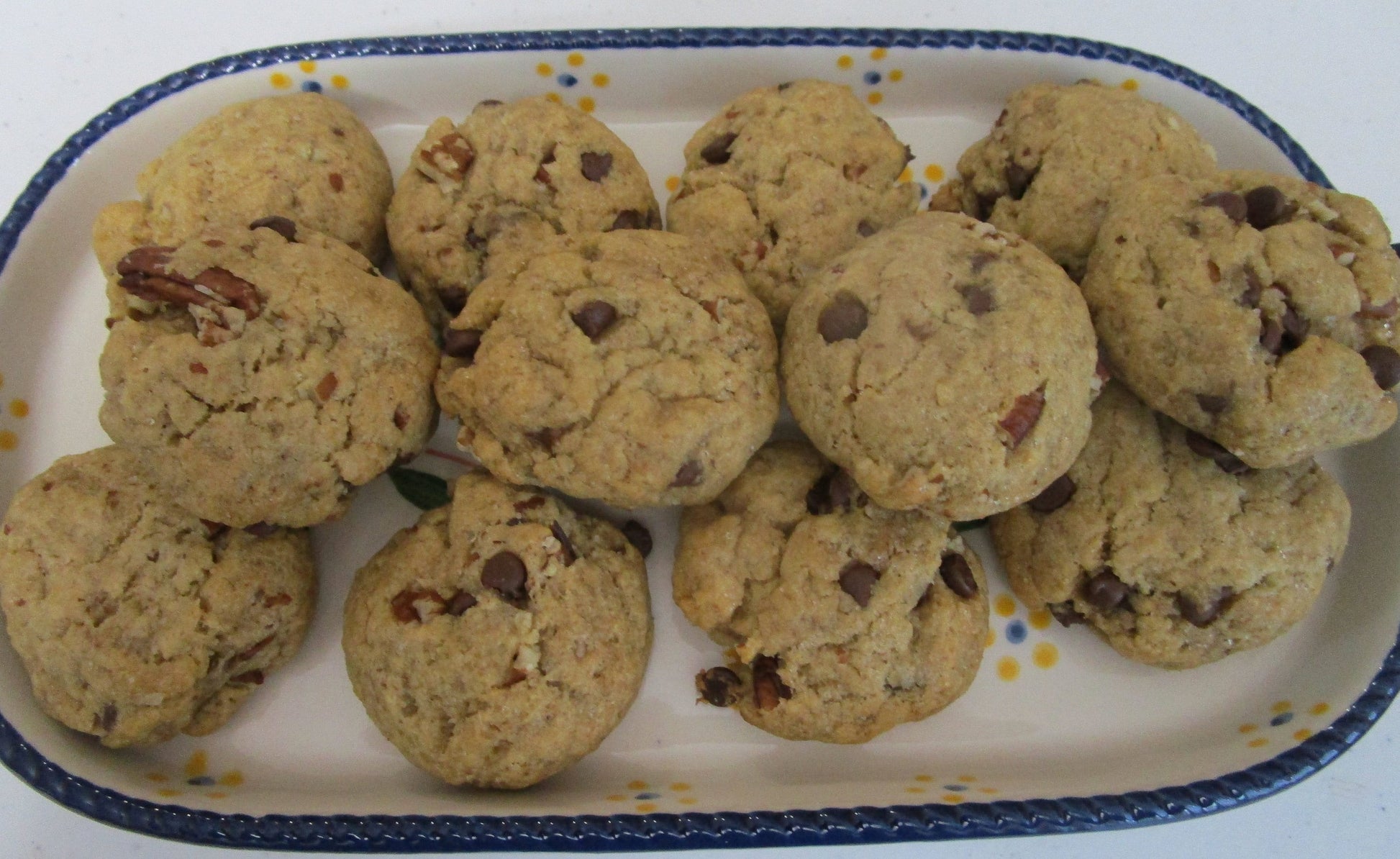 Gluten Free Pecan Chocolate Chip Cookies, Dairy Free, Vegan, Low Sugar, Oat Free, Birthday Gift, Organic Bakery, Valentine's Day Treats
