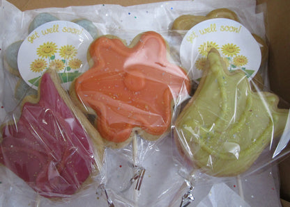 Gluten Free Sugar Cookie Pops, Dairy Free, Vegan, Nut Free, Sympathy, Get Well, Mother's Day Gift, Flowers, School Safe, End Of year school