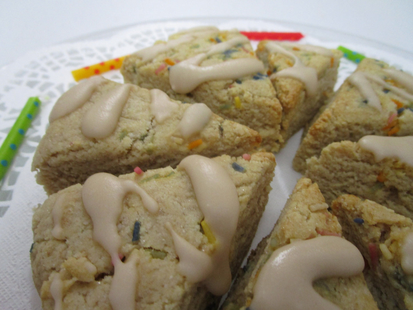 KETO, Scones, Vanilla Birthday Cake, Gluten Free, Egg Free, Dairy Free, Sugar Free, No Erythritol, Grain Free, Brunch, Hostess Gift, Wedding