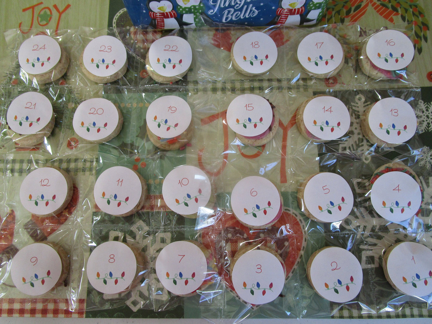 Holiday Cookie Advent Calendar - Gluten Free, Grain Free, Vegan, AIP, Low Carb, Allergy Friendly, Tiger Nut Cookies, Christmas Countdown