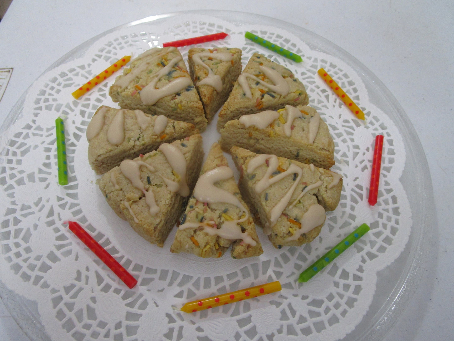 KETO Scones, Vanilla Birthday Cake, Grain Free, Gluten Free, Egg Free, Dairy Free, Sugar Free, Erythritol Free, Vegan, Low Carb Fitness Gift