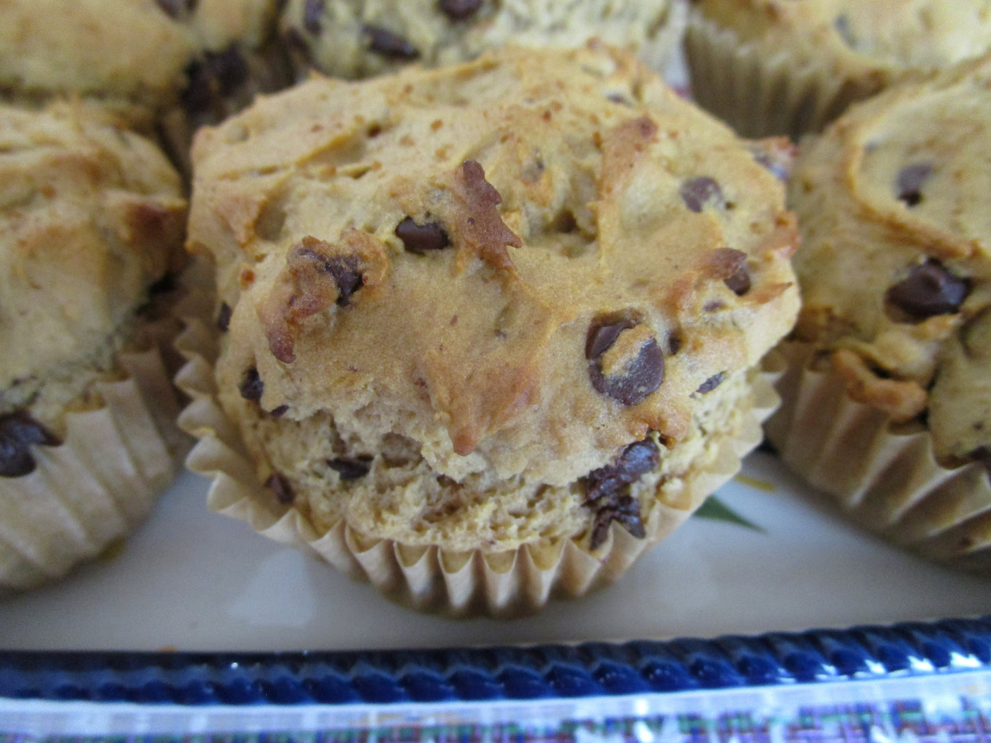 Gluten Free Chocolate Chip Muffins, Dairy Free, Vegan, Nut Free, Low Sugar Breakfast, Low Fat snacks, July 4th Brunch, School Safe, Birthday