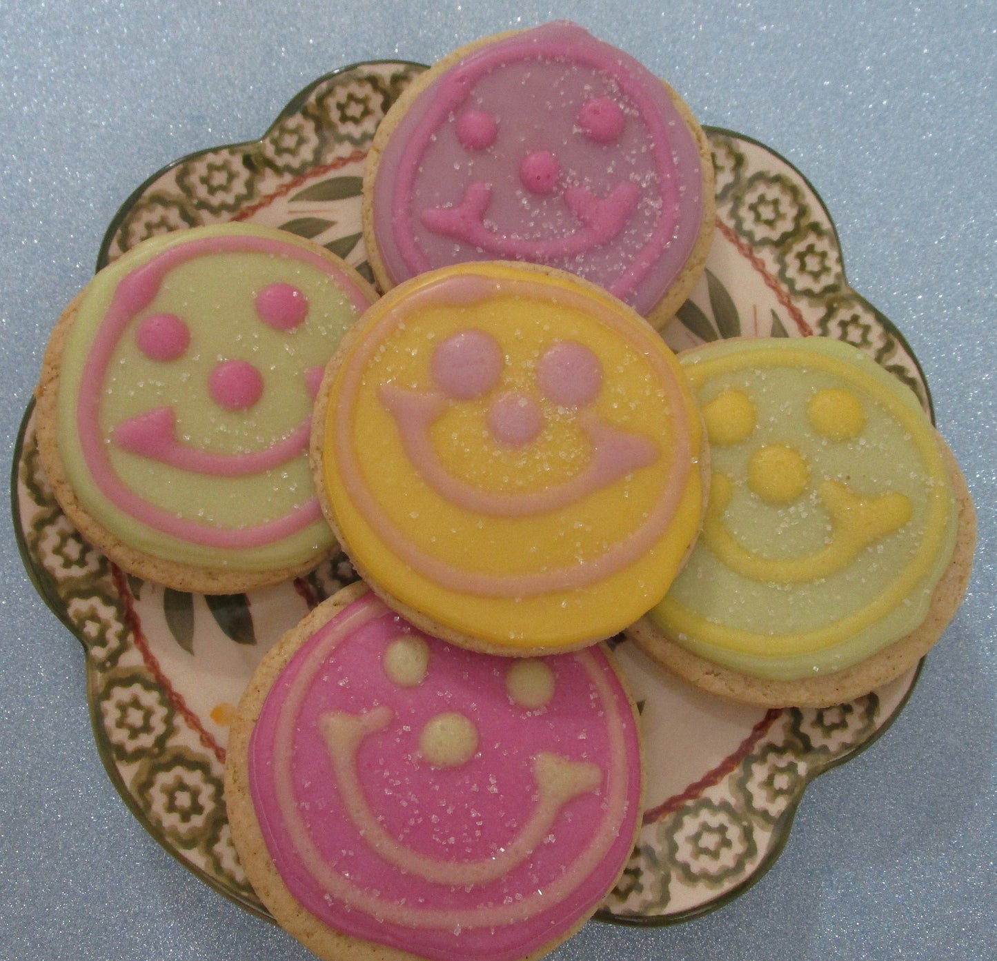 Gluten Free Sugar Cookies, Egg Free, Dairy Free, Vegan, Nut Free, Smile, Happy, Bucket of Cheer, Feel Better, Sympathy, Get Well Cookie Gift