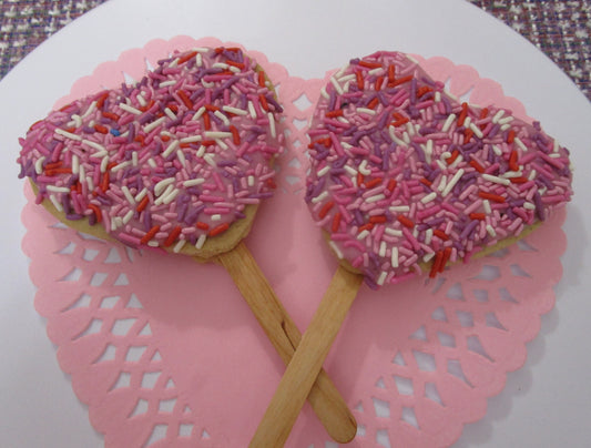 Gluten Free Sugar Cookie Pops, Heart, Valentine's Day Gifts, Dairy Free, Egg Free, Nut Free, Wedding, Birthday Party Favor, Engagement, Love