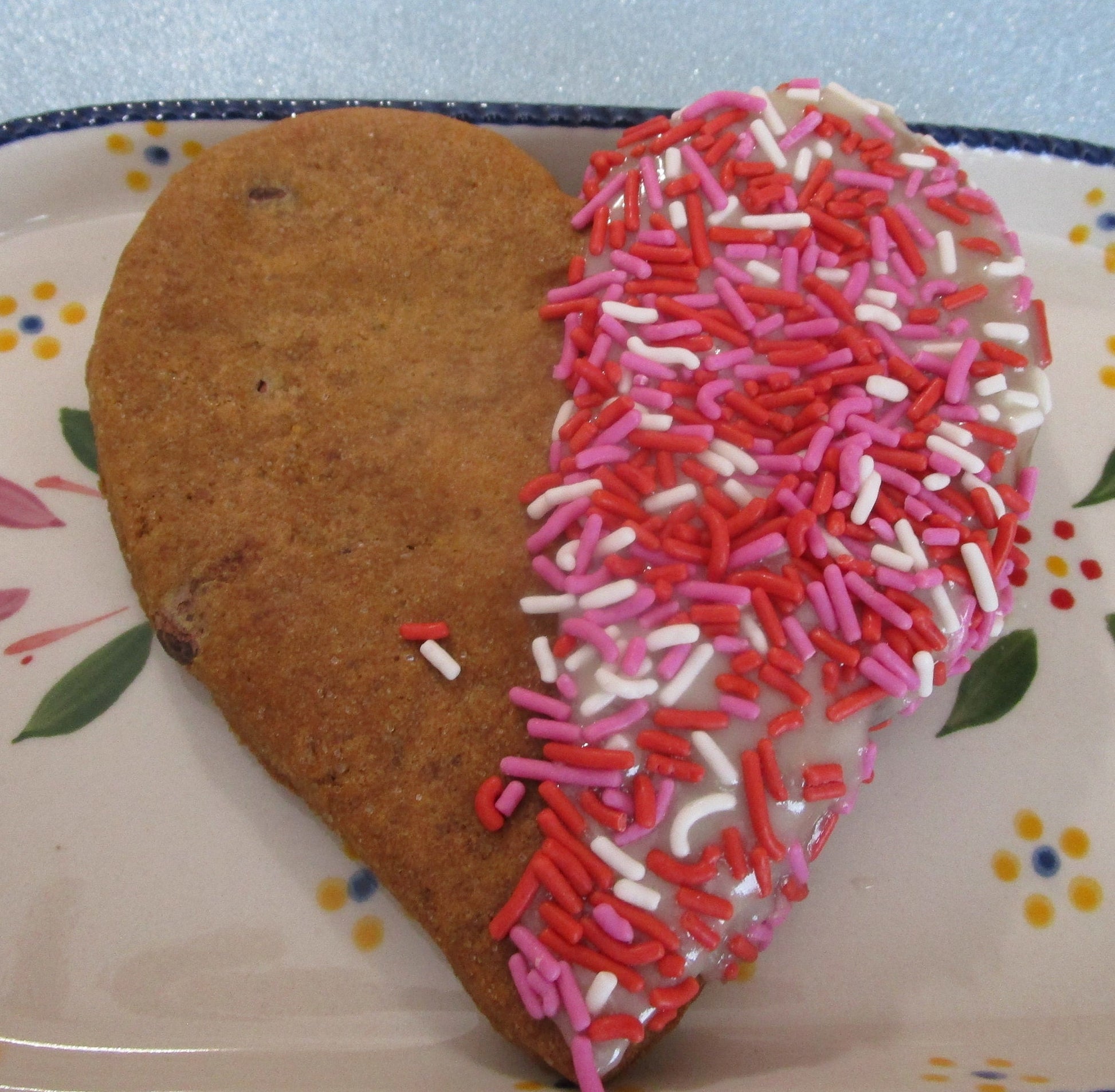 Gluten Free JUMBO Chocolate Chip Cookies, Dairy Free, Vegan, Nut & Peanut Free, Heart, Circle, Birthday Treats, Natural Sprinkles, July 4th