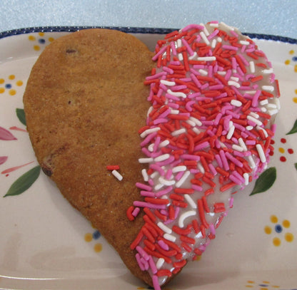 Gluten Free JUMBO Chocolate Chip Cookies, Dairy Free, Vegan, Nut & Peanut Free, Heart, Circle, Birthday Treats, Natural Sprinkles, July 4th