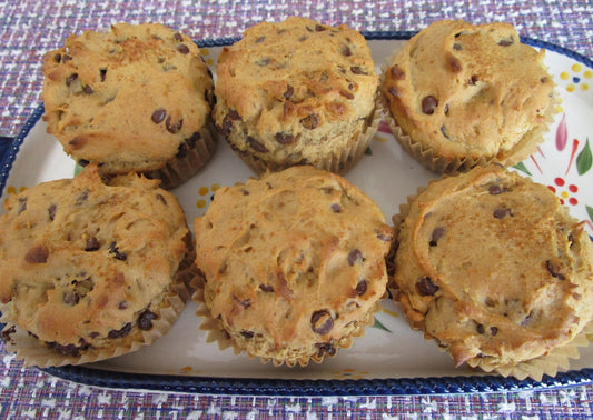 Gluten Free Muffins, Dairy Free, Egg Free, Vegan, Nut Free, Healthy Breakfast, Chocolate Chip, back to school breakfast, Coconut Sugar