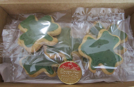 Gluten Free Iced Sugar Cookies, Shamrock, Saint Patrick's Day Gift, Dairy Free, Vegan, School Safe Sacks, Nut Free, Leprechaun, Irish Clover