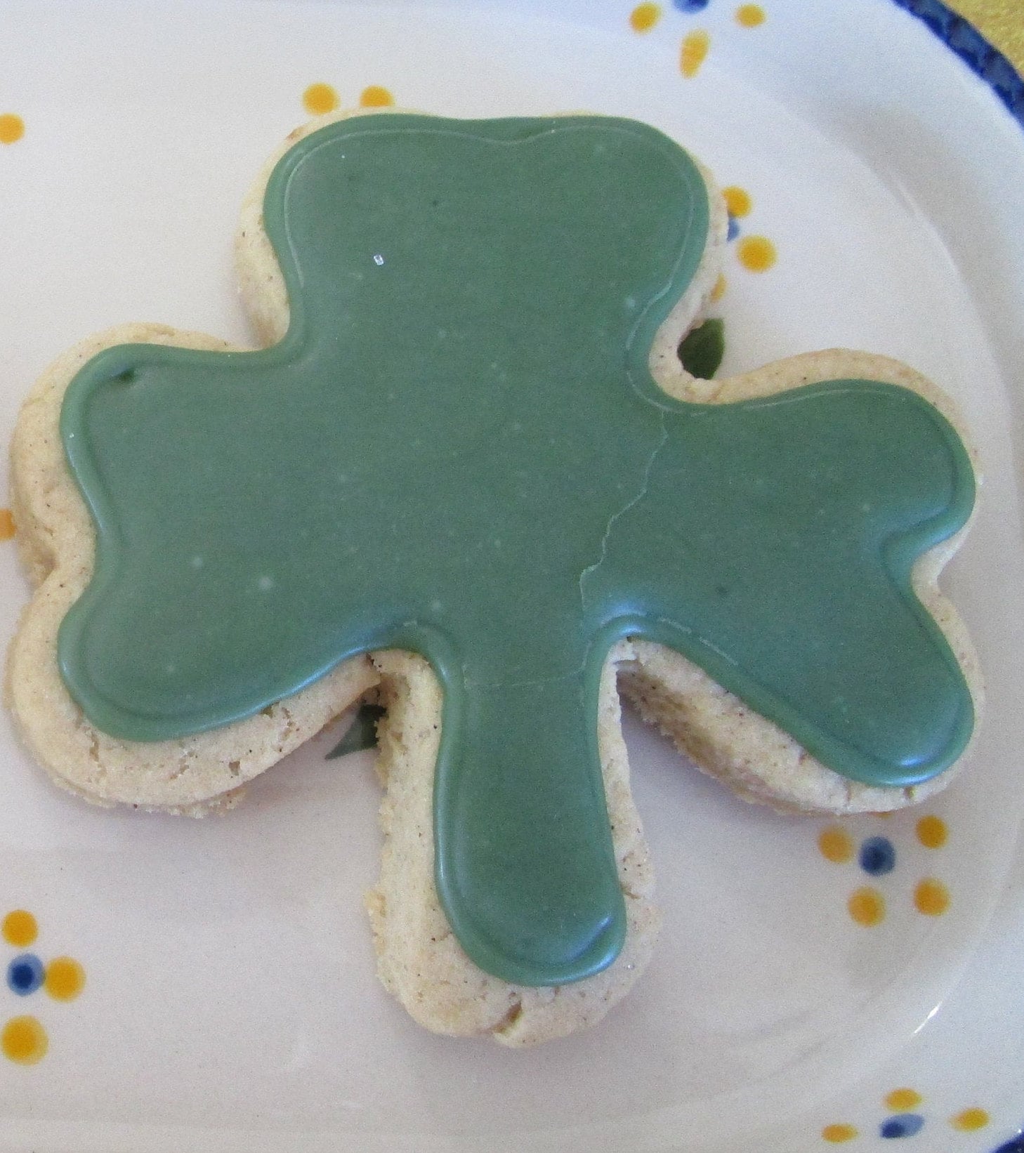 Gluten Free Sugar Cookie, Clover, Shamrock, Dairy Free, Nut Free, Vegan, Saint Patrick's Day, Leprechaun Gifts, Natural Colors, School Safe
