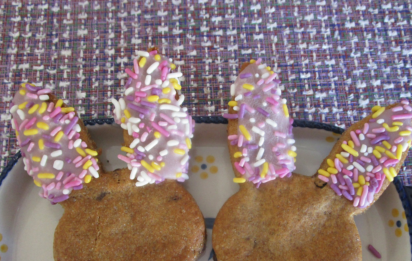 Gluten Free Chocolate Chip Cookies, Dairy Free, Bunny, Vegan, Egg Free, Nut Free, Plant based Colors & Sprinkles, Kids Easter Basket Filler