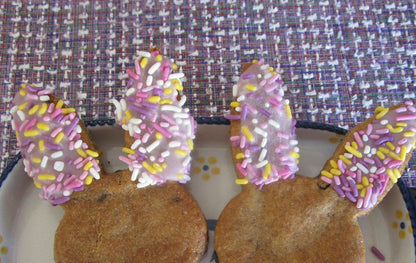 Gluten Free Chocolate Chip Cookies, Dairy Free, Bunny, Vegan, Egg Free, Nut Free, Plant based Colors & Sprinkles, Kids Easter Basket Filler