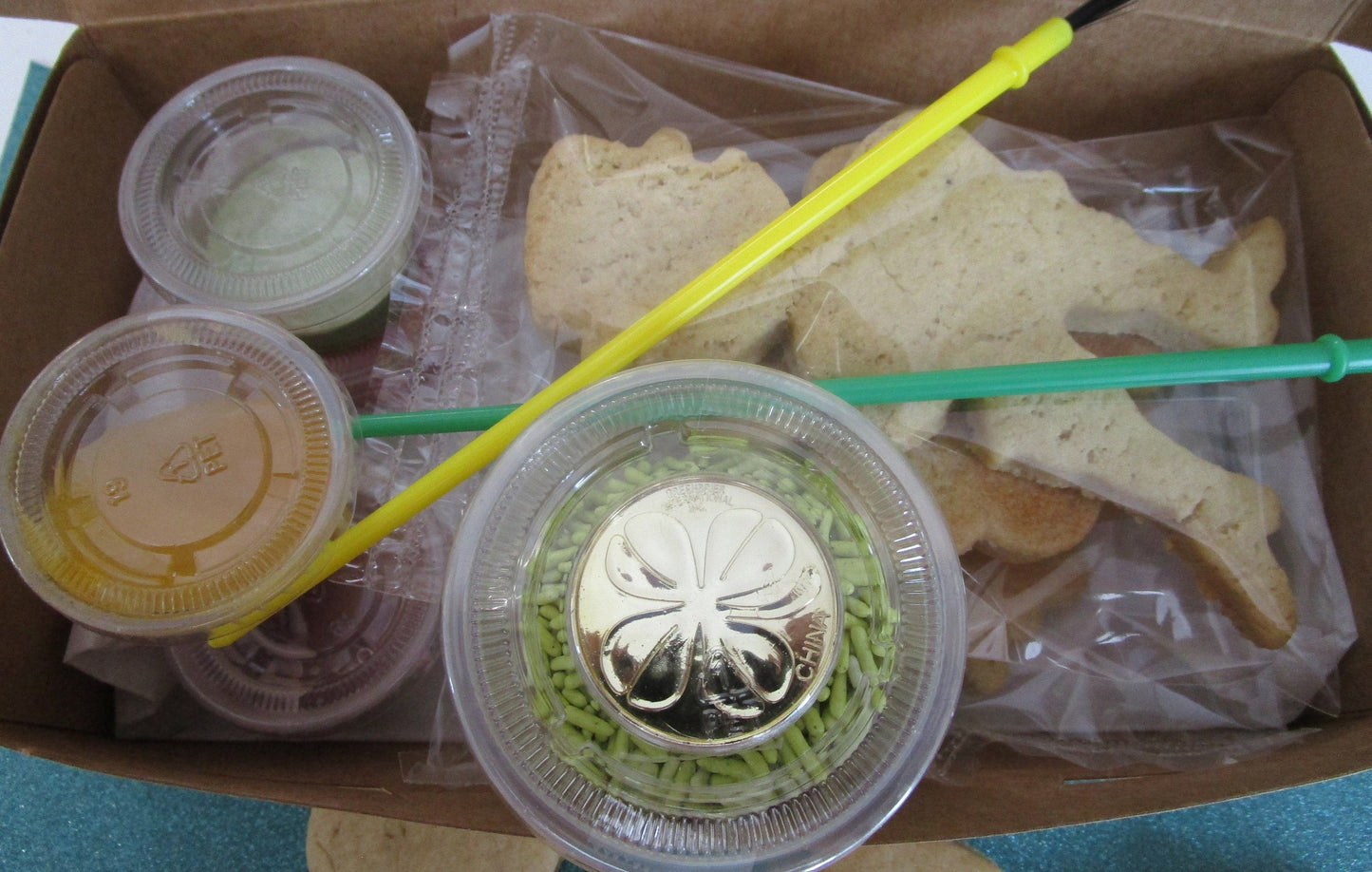 Saint Patrick's Day Cookie Kit, Gluten Free, Dairy Free, Egg Free, Nut Free, Leprechaun, Shamrock, Clover, Pot of Gold, Rainbow, Irish Gift