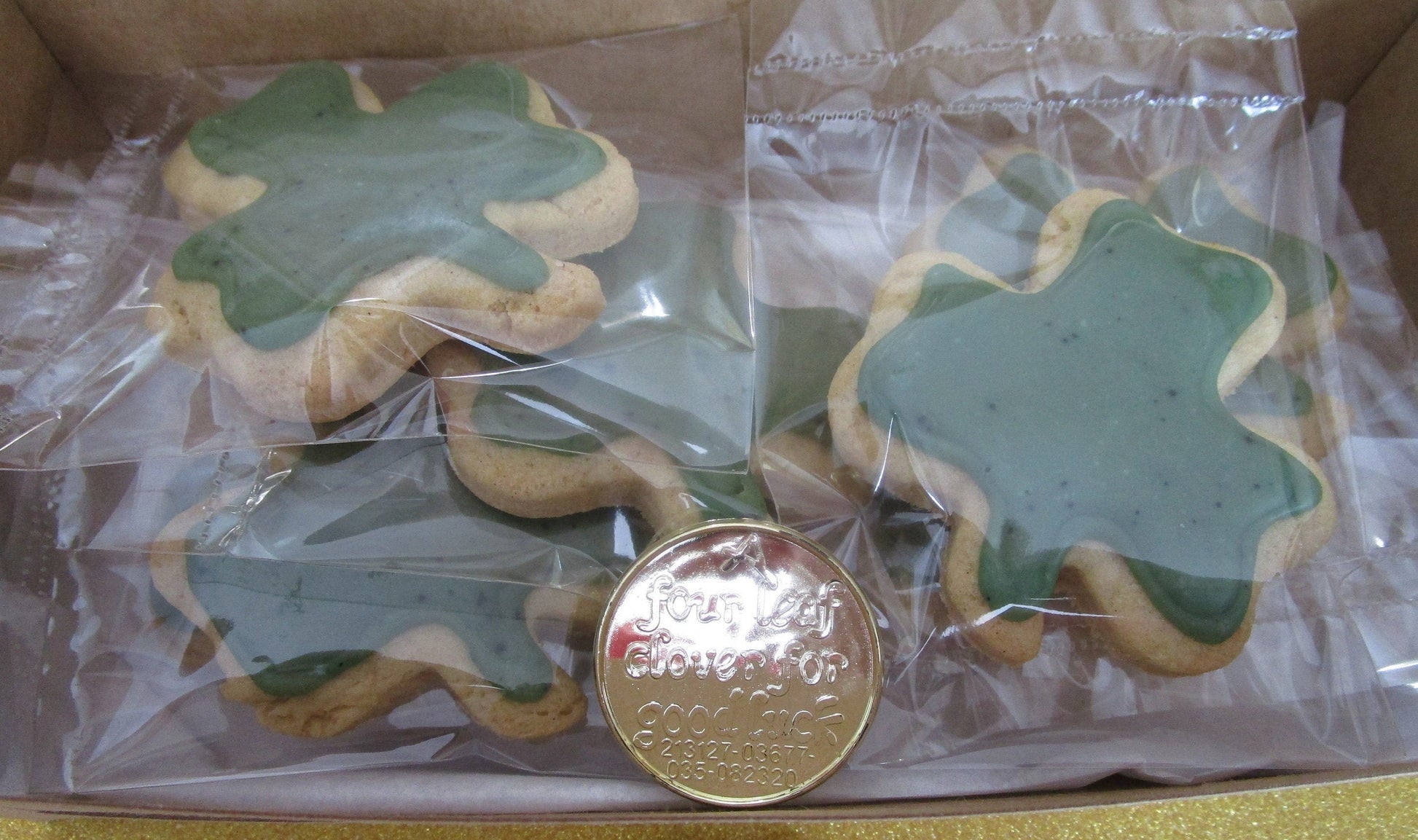 Gluten Free Iced Sugar Cookies, Shamrock, Saint Patrick's Day Gift, Dairy Free, Vegan, School Safe Sacks, Nut Free, Leprechaun, Irish Clover
