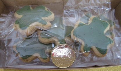 Gluten Free Iced Sugar Cookies, Shamrock, Saint Patrick's Day Gift, Dairy Free, Vegan, School Safe Sacks, Nut Free, Leprechaun, Irish Clover