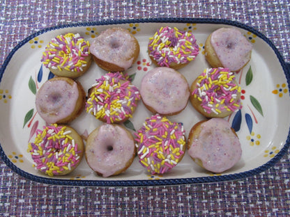 Mini Donut, Gluten Free, Egg Free, Dairy Free, Vegan, Nut Free, School Safe, Birthday, No Refine Sugar, Low Fat, Natural Color, Memorial Day