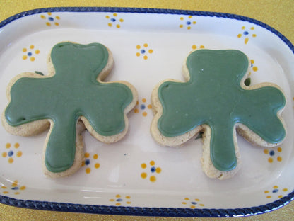 Gluten Free Sugar Cookie, Clover, Shamrock, Dairy Free, Nut Free, Vegan, Saint Patrick's Day, Leprechaun Gifts, Natural Colors, School Safe