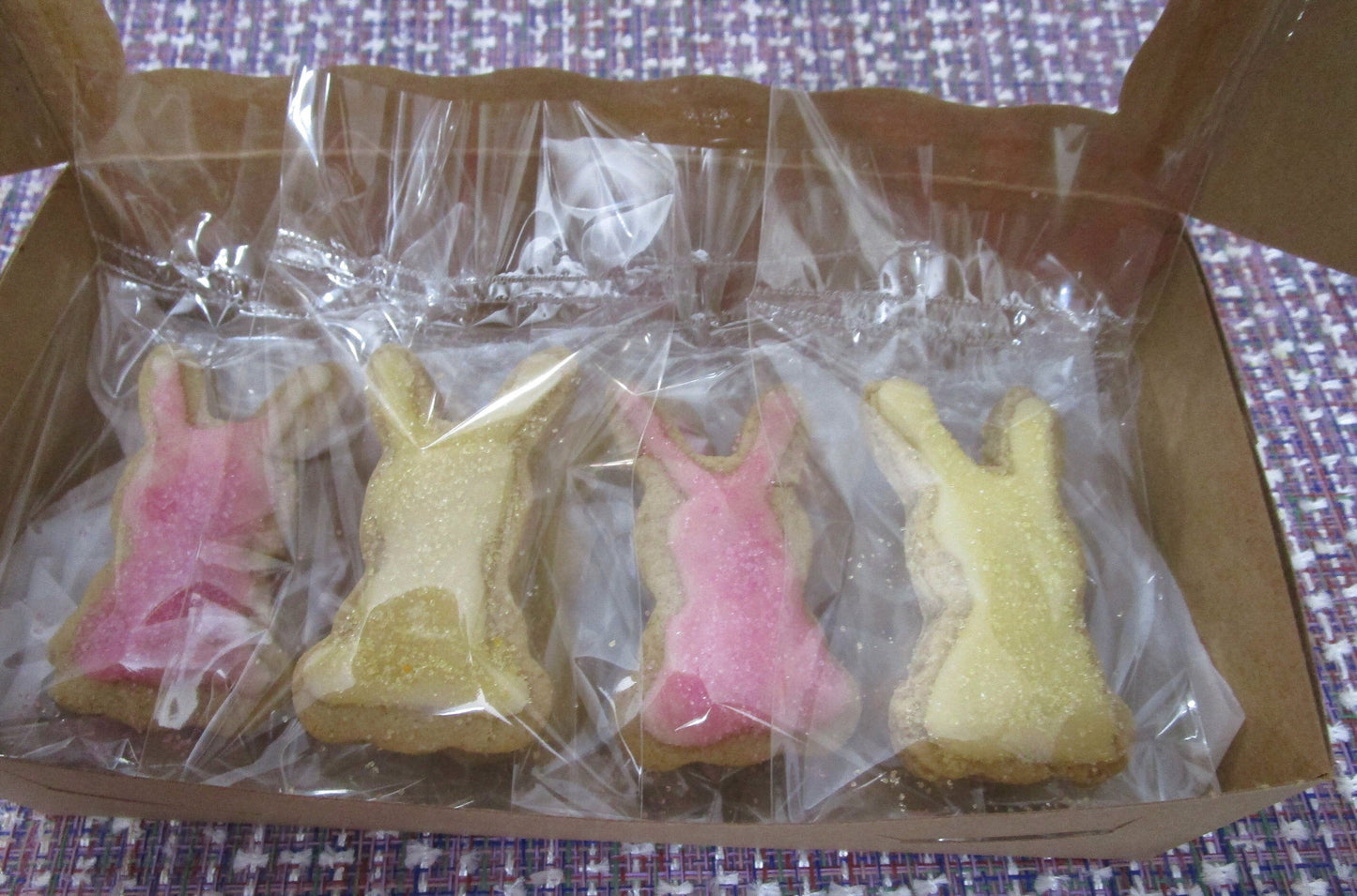 Sugar Free Cookies, Easter, Gluten Free, Dairy Free, Vegan, Egg Free, Nut Free, Healthy Gifts, Spring Dessert, Plant based Colors, Bunny