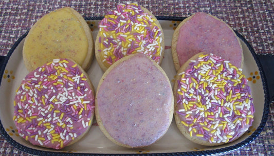 Easter Sugar Cookies, Iced, Gluten Free, Vegan, Egg Free, Dairy Free, Nut free, School Safe, Natural Sprinkles, Gift, Peeps, Basket, Bunny