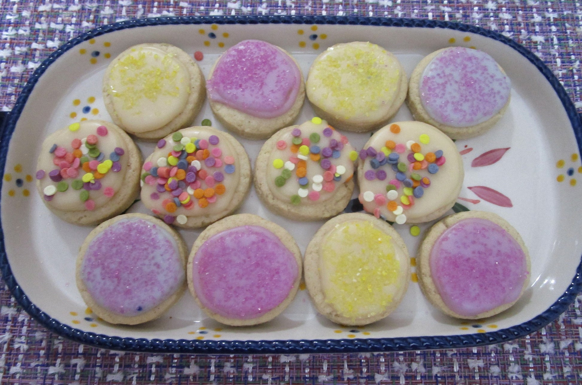 Gluten Free Sugar Cookies, Dairy Free, Egg Free, Vegan, Nut Free, Natural Colors, Schools Safe, bite size, Birthday Party, Easter Dessert