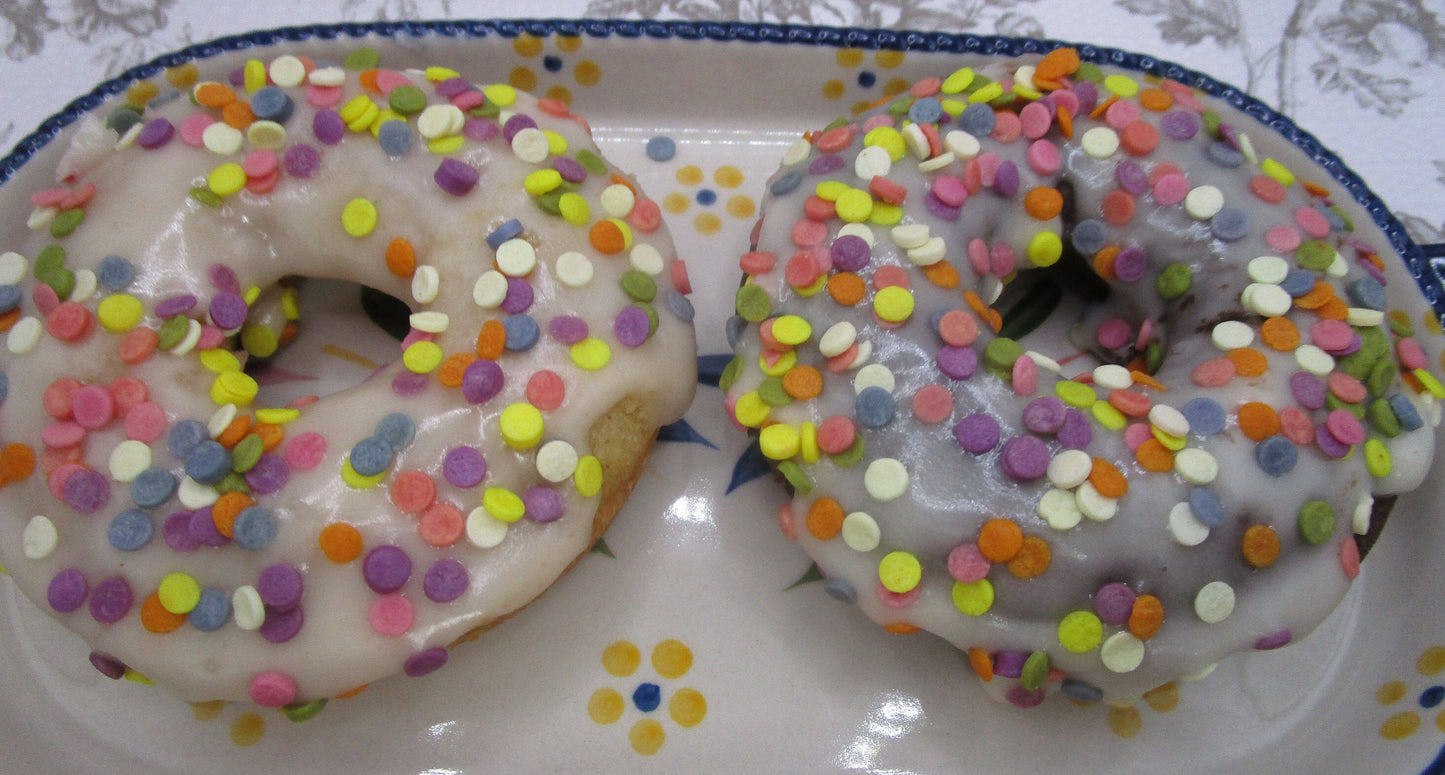 Gluten Free Donuts, Dairy Free, Vegan, Confetti Celebration, Birthday Party, Vanilla, Chocolate, Father's Day, Baby Shower, Anniversary, BBQ
