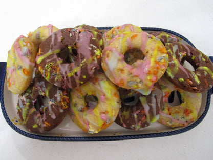 Gluten Free Donuts, Dairy Free, Vegan, Nut Free, Vanilla Chocolate, Birthday Treats, Natural Colors, Unicorn Party, Valentine's Day Gifts