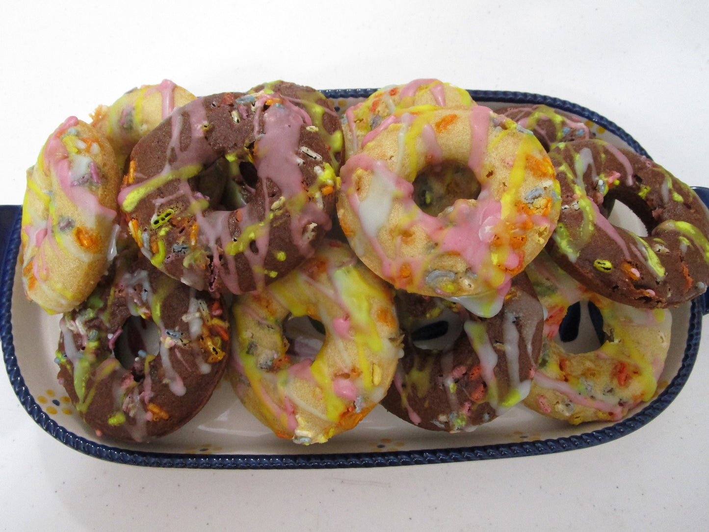 Gluten Free Donuts, Dairy Free, Vegan, Nut Free, Vanilla Chocolate, Birthday treat, Natural Colors, Unicorn Party, Valentine's Day Gifts