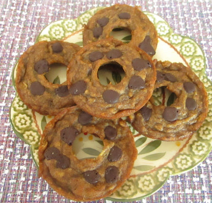 AIP Paleo Banana Donuts, Gluten/Dairy/Nut Free, Vegan Wellness Gift, Autoimmune Protocol, Valentine's Day Breakfast, Low FODMAP, Carob Chips