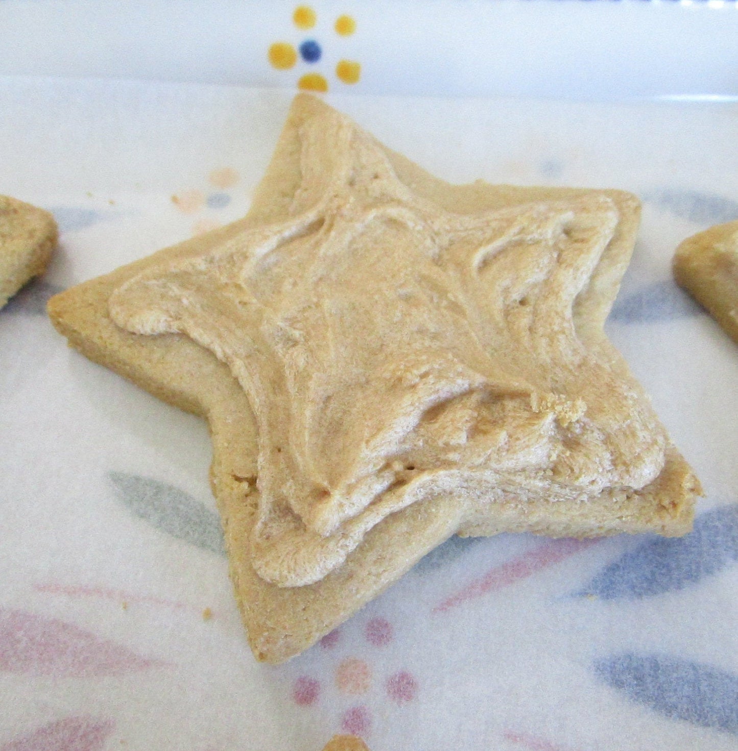 AIP Paleo Maple Iced Sugar Cookies, Stars, Grain Free, Gluten Free, Dairy Free, Egg Free, Autoimmune Protocol, Low FODMAP, 4th of July Snack