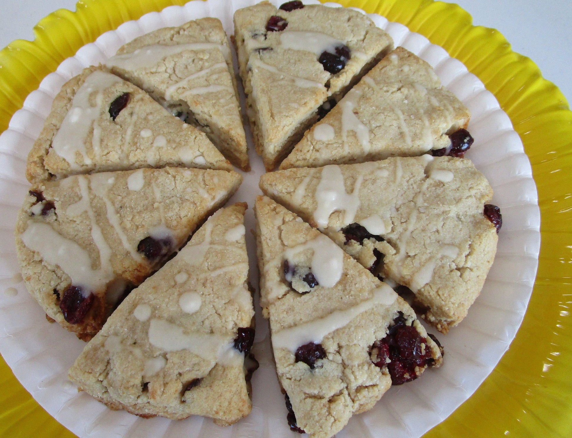 KETO Scone, Cranberry White Chocolate Chip, Gluten Free, Dairy Free, Egg Free, Vegan, Sugar Free, Erythritol Free, Low Carb, Fitness Dessert