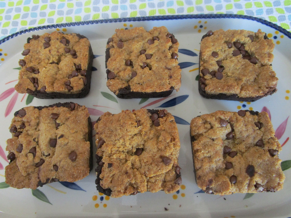 Gluten Free Brookie Brownies, Dairy Free, Egg Free, Vegan, Nut Free, Soy Free, Chocolate Chip, Birthday Gifts, Easter snacks, Dessert Bars