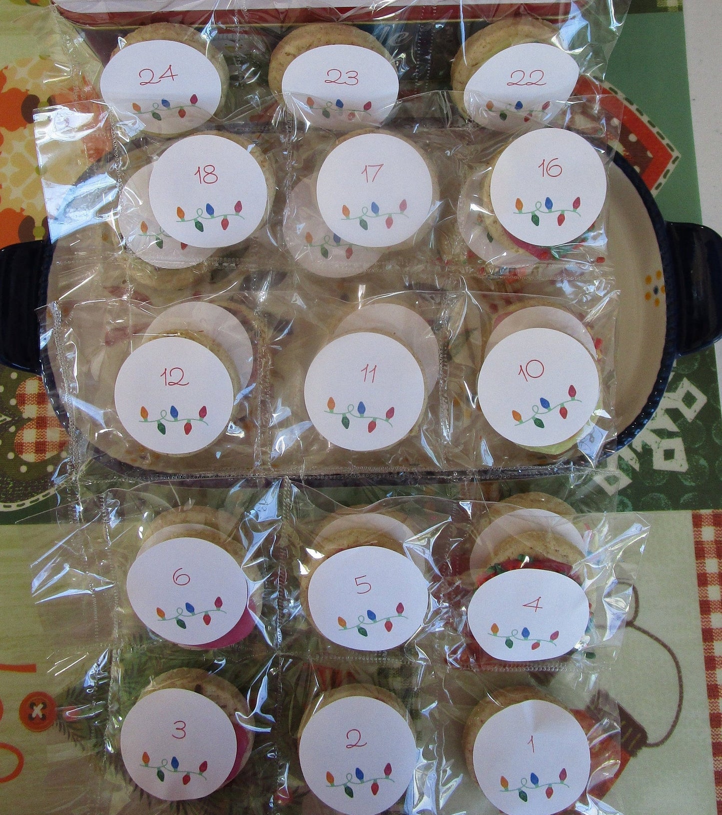 Holiday Cookie Advent Calendar - Gluten Free, Grain Free, Vegan, AIP, Low Carb, Allergy Friendly, Tiger Nut Cookies, Christmas Countdown