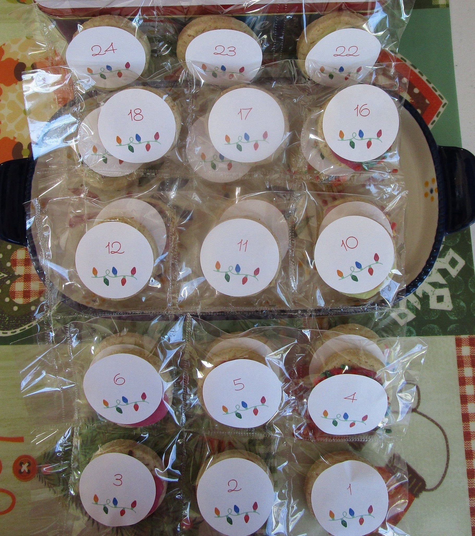 Holiday Cookie Advent Calendar - Gluten Free, Grain Free, Vegan, AIP, Low Carb, Allergy Friendly, Tiger Nut Cookies, Christmas Countdown