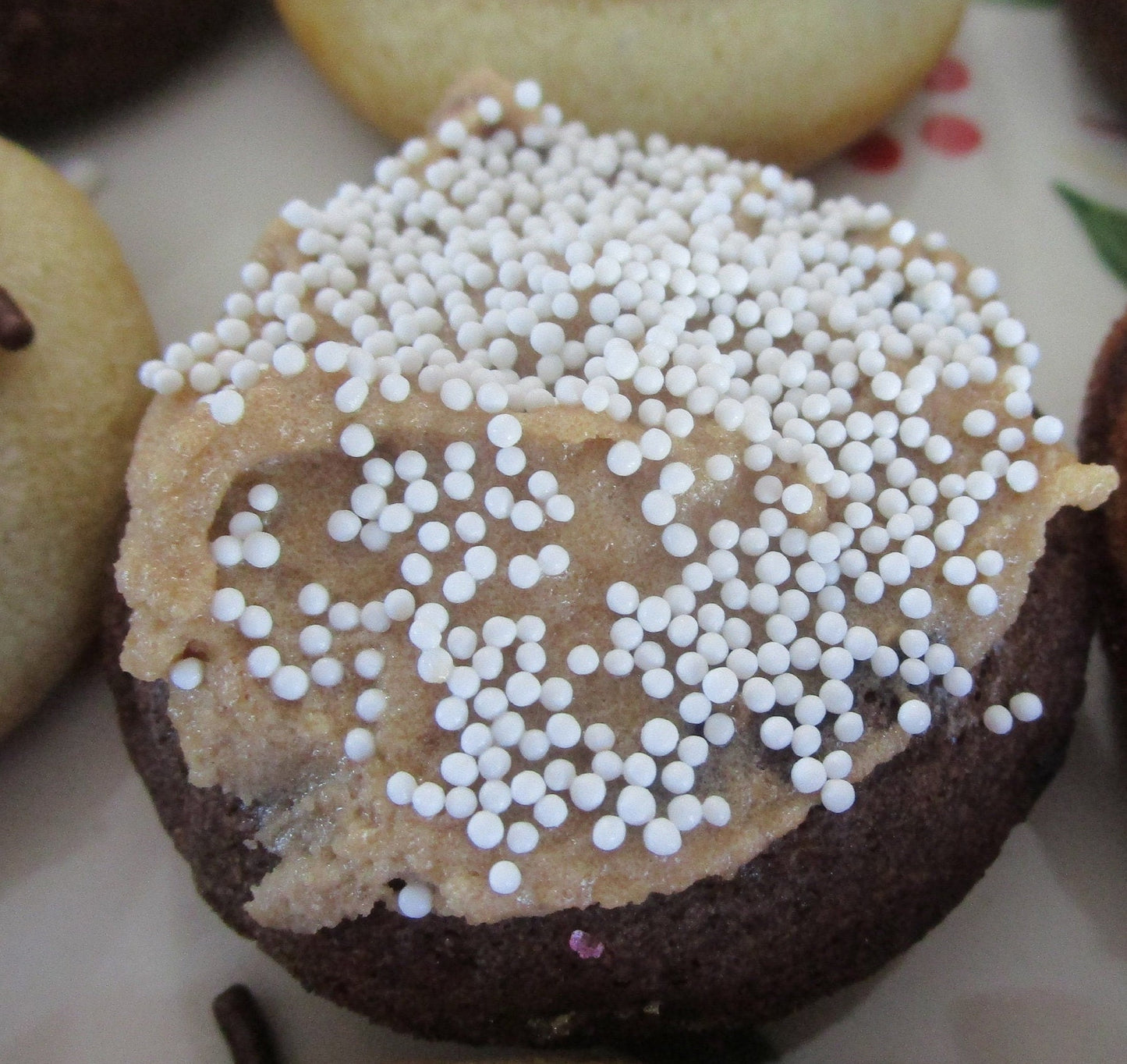 Gluten Free Mini Donuts, Maple Frosted, Dairy Free, Egg Free, Vegan, Nut Free, Oat Free, Birthday desserts, school safe snacks, Fall treats