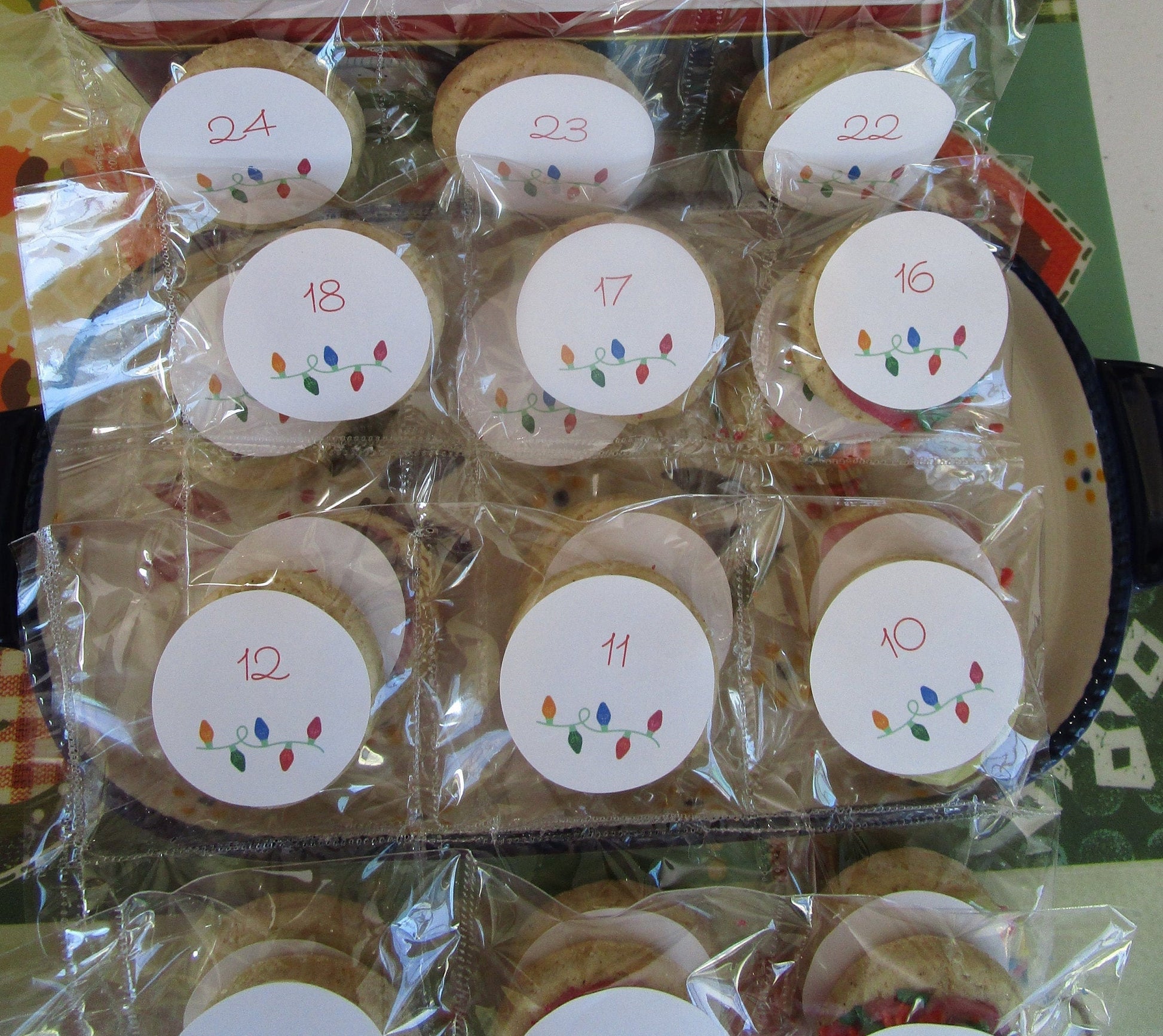 Holiday Cookie Advent Calendar - Gluten Free, Grain Free, Vegan, AIP, Low Carb, Allergy Friendly, Tiger Nut Cookies, Christmas Countdown