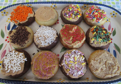 Gluten Free Mini Donuts, Maple Frosted, Dairy Free, Egg Free, Vegan, Nut Free, Oat Free, Birthday desserts, school safe snacks, Fall treats