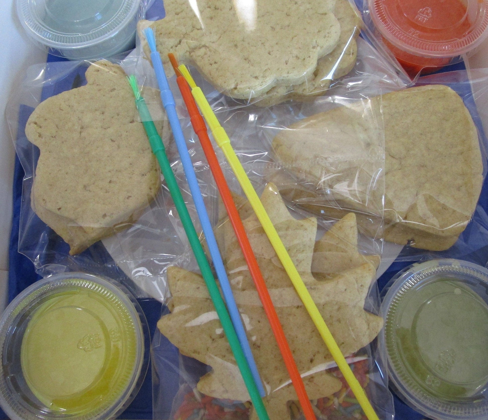 Thanksgiving Gluten-Free Cookie Decorating Kits, Allergy-Friendly, Dairy Free, Peanut Free, Natural Colors, Sugar Free, School Party Treats