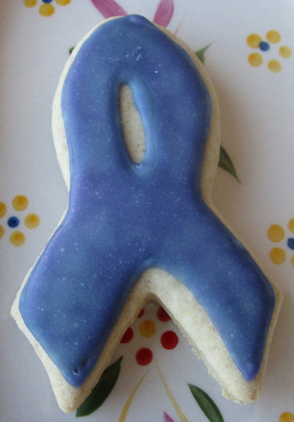 Gluten Free Sugar Cookies, Cancer Awareness Ribbon, Dairy Free, Egg Free, Vegan, Nut Free, Warrior Wellness Gift, Natural color, School Safe
