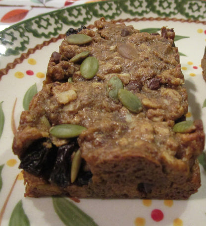 Granola Bar, Gluten Free, Egg Free, Dairy Free, Pumpkin, Sulfite Free, Soft & Chewy, Nut Free, Paleo, Vegan, School Safe, Healthy kids Snack