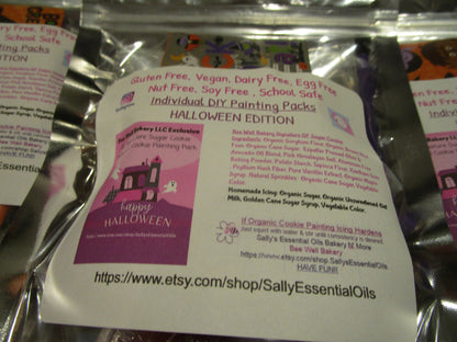 Custom Gluten Free Halloween Cookie Decorating Kit School Package– Individual packaged, Dairy-Free, Vegan, Allergy-Friendly