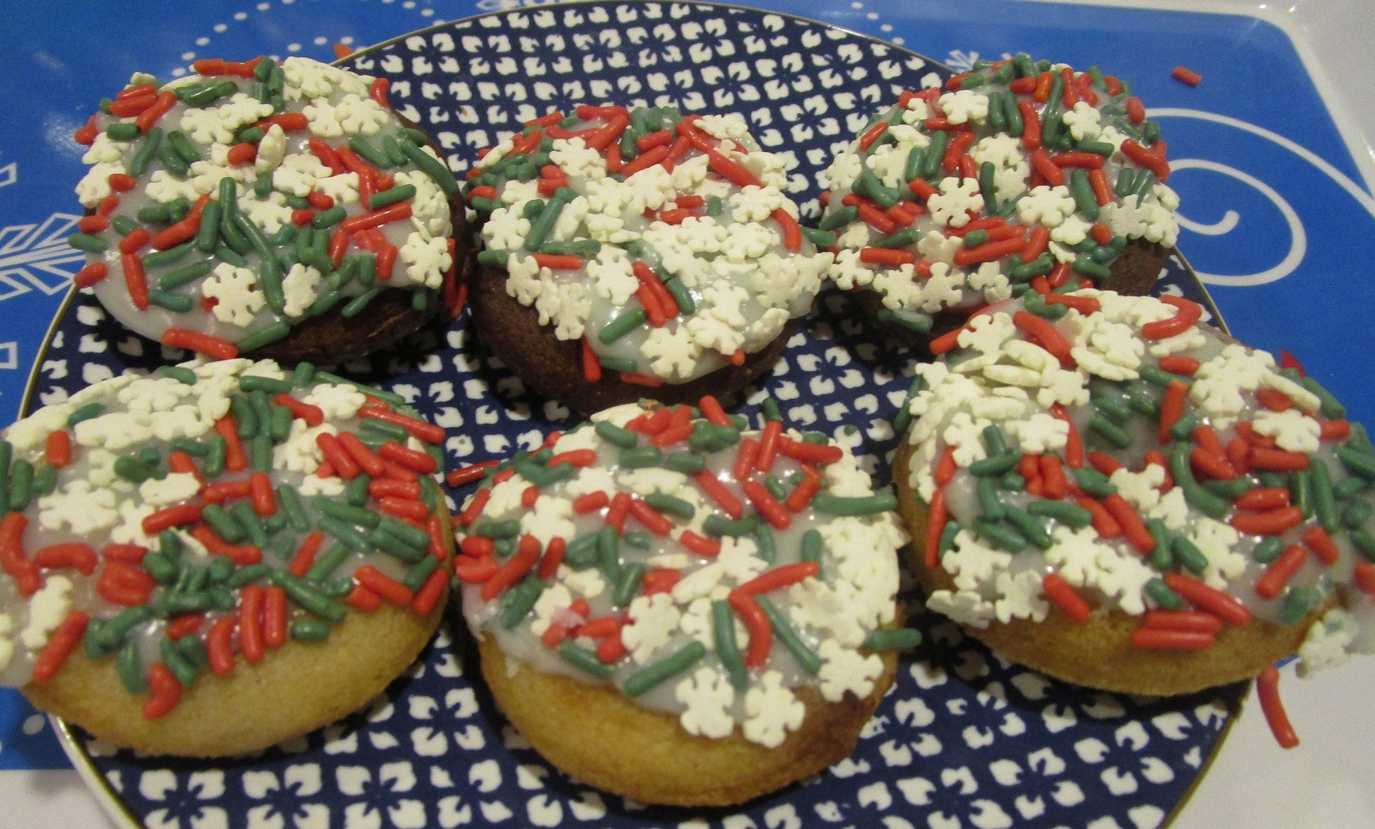 Gluten Free Mini Donuts, Christmas, Dairy Free, Vegan, Vanilla, Chocolate, Nut Free, Holiday Party, School Safe snacks, Natural Sprinkles