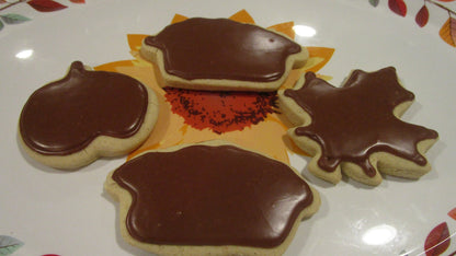 Gluten Free Iced Sugar Cookies, Fall Flavors, Dairy Free, Egg Free, Peanut Free, Vegan, Pumpkin Spice, Thanksgiving Gifts, Chocolate Cherry