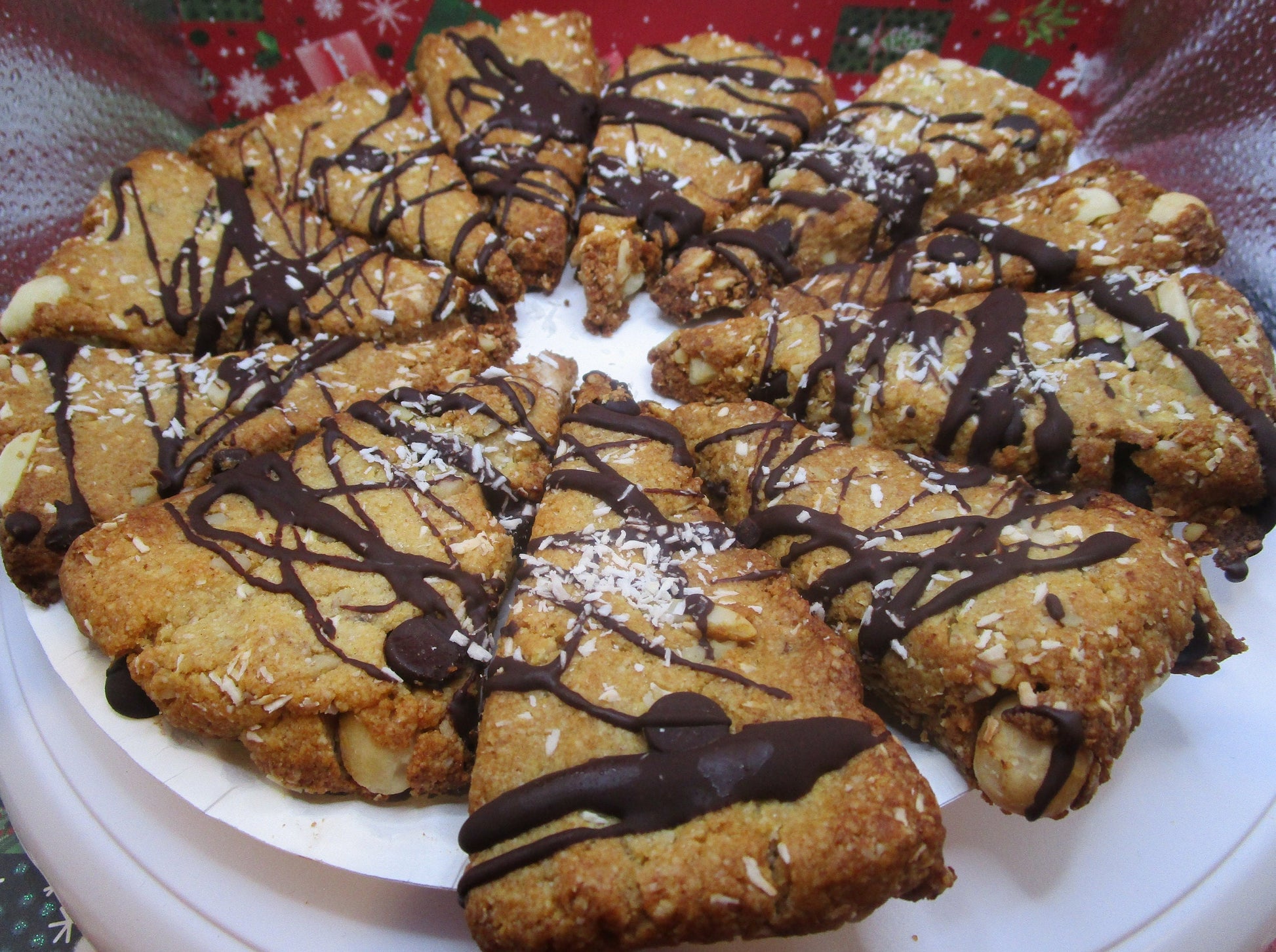 Keto 7-layer Magic Bar Scone, Gluten Free treat, Vegan, Sugar Free, Dairy Free, Egg Free, Low Net Carbs, grain free desserts, Father's Day