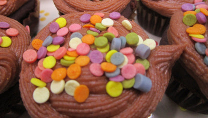 Gluten Free Mini Cupcakes with sprinkles, Dairy Free, School Safe, Vegan, Nut & Peanut Free, Birthday Party Snacks, Natural colors, July 4th