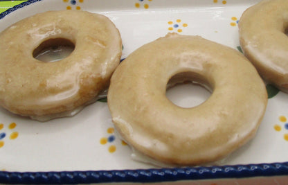 Vanilla Glazed Donuts, Gluten Free, Egg Free, Dairy Free, Chocolate, Vegan, Nut Free, School Safe, Birthday Party, Allergy friendly bakery
