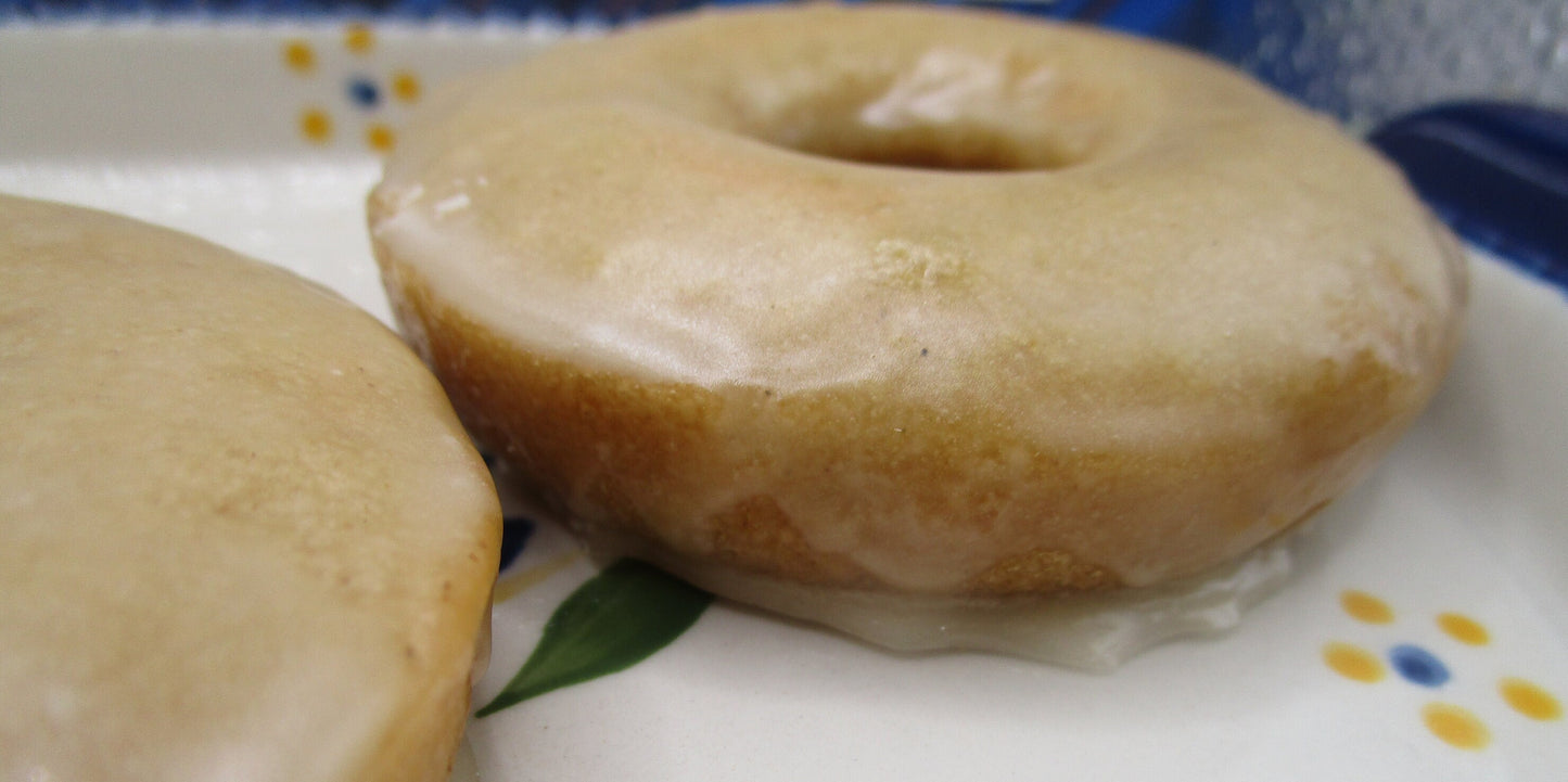 Vanilla Glazed Donuts, Gluten Free, Egg Free, Dairy Free, Chocolate, Vegan, Nut Free, School Safe, Birthday Party, Allergy friendly bakery