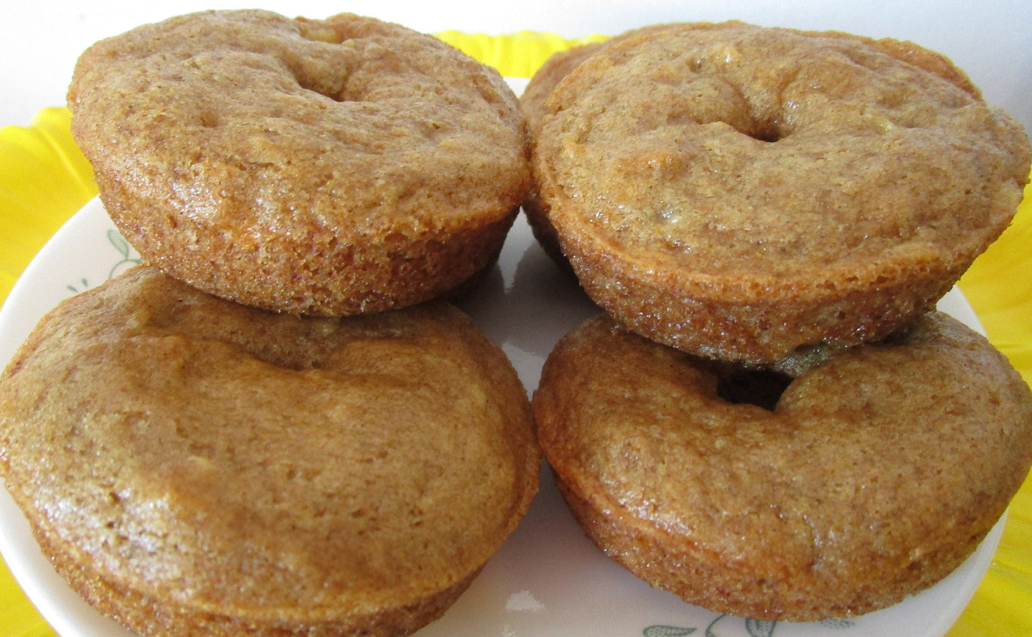 Gluten Free Banana Bread Donuts, Dairy Free, Egg Free, Nut Free, Oat Free, Coconut Free, Soy Free, Vegan, Birthday Breakfast, back to school